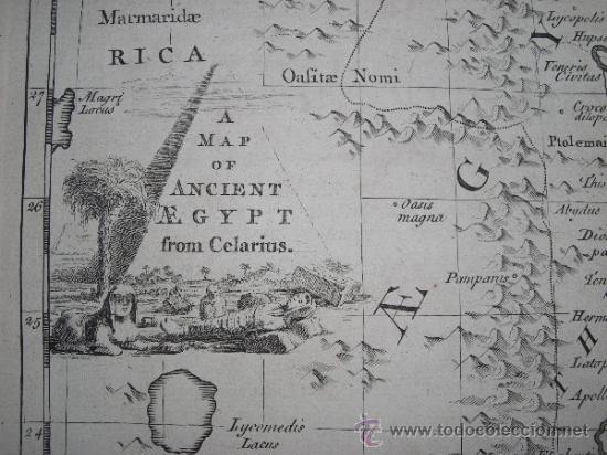 Arte: Mapa del antiguo Egypto, Cellarius, 1744 - Foto 5