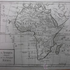 Arte: MAPA DE ÁFRICA, 1779, JOSEPH DE LA PORTE. Lote 210142795