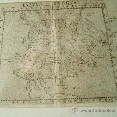 Arte: TABULA EUROPAE II-ESPAÑA-EUROPA-SPAGNA ANTICA...-RUSCELLI-PTOLOMEO-MAP-22X29 CM AÑO-1561 ?