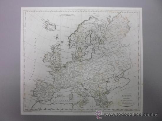 Arte: Mapa de Europa, 1787, Harrison - Foto 1