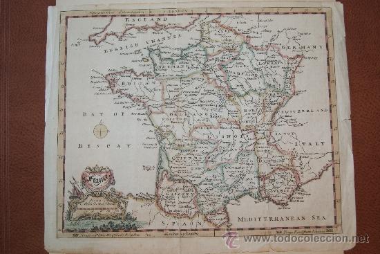 Arte: MAPA ANTIGUO FRANCIA - Foto 1
