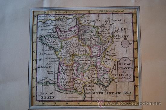 Arte: MAPA ANTIGUO FRANCIA 1707 - Foto 1