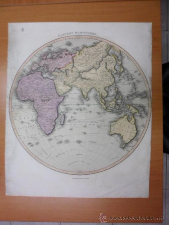 Arte: Gran mapa del Hemisferio Este, 1814, Thomson - Foto 1