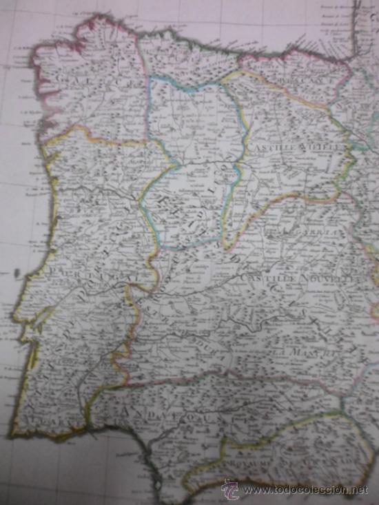 Arte: Gran mapa de Espa&ntilde;a, 1789, Delisle - Foto 6