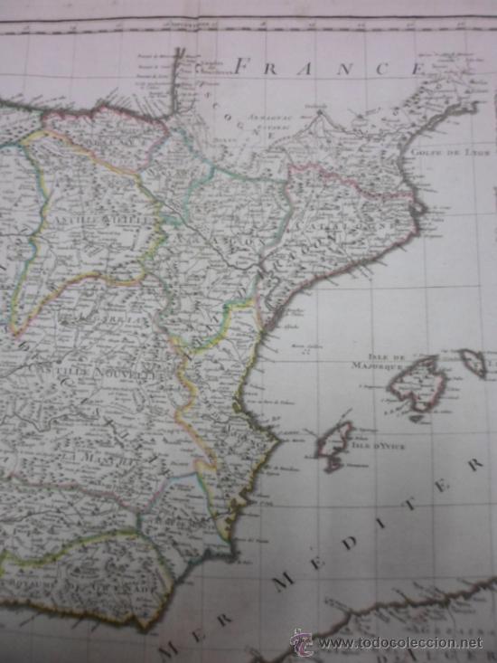 Arte: Gran mapa de Espa&ntilde;a, 1789, Delisle - Foto 7