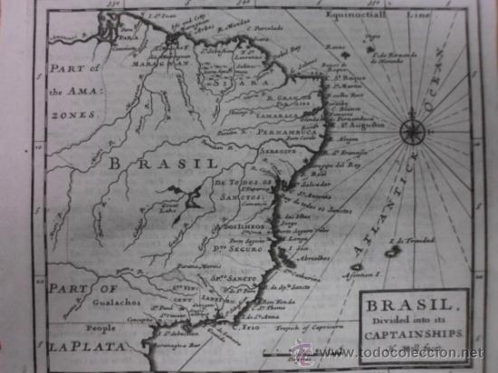 Arte: Mapa de Brasil, 1701, Hermann Moll - Foto 3