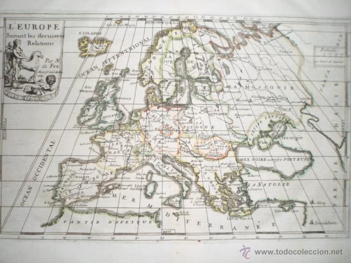Arte: Mapa de Europa, 1689, Nicholas De Fer - Foto 3