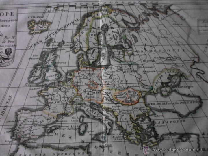 Arte: Mapa de Europa, 1689, Nicholas De Fer - Foto 5