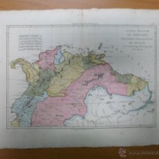 Arte: MAPA DE SUDAMERICA, NUEVA GRANADA, NUEVA ANDALUCIA, GUAYANA, 1787, RIGOBERT BONNE