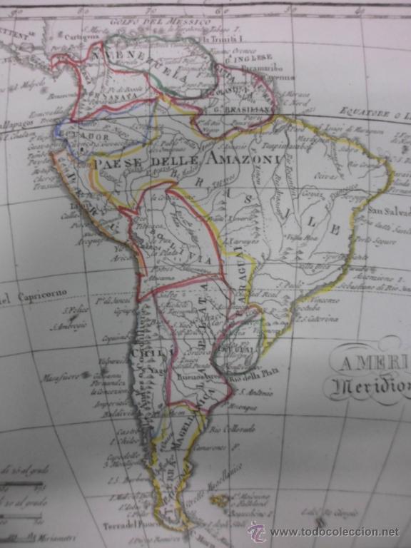 Arte: Mapa de sudamerica, 1847, An&oacute;nimo - Foto 4