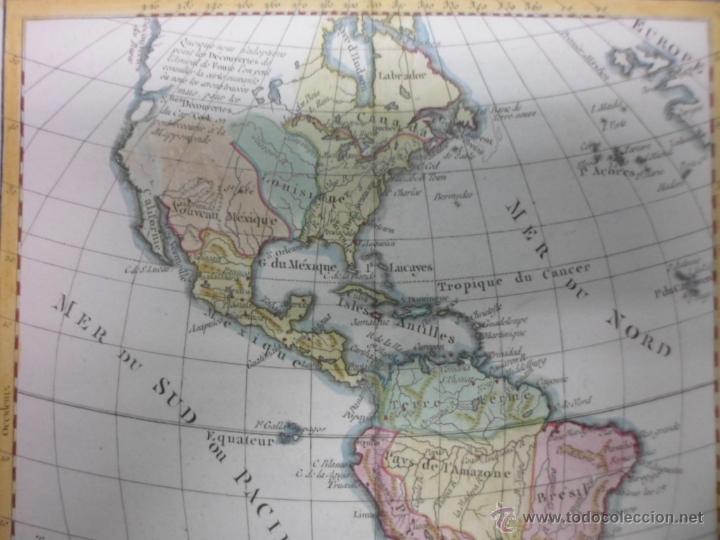 Arte: Mapa de Am&eacute;rica, 1806, Robert Vaugondy - Foto 4