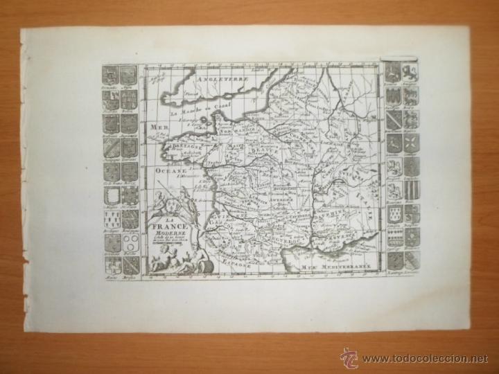 Arte: Mapa de Francia, 1702, De la Feuille - Foto 1