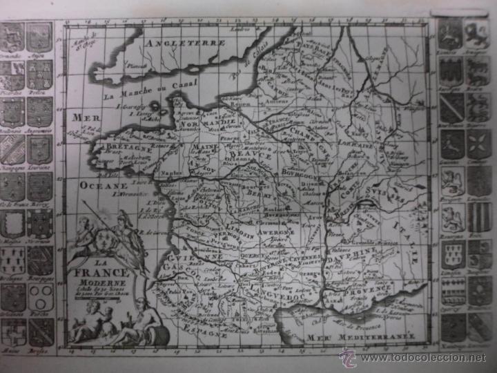 Arte: Mapa de Francia, 1702, De la Feuille - Foto 2
