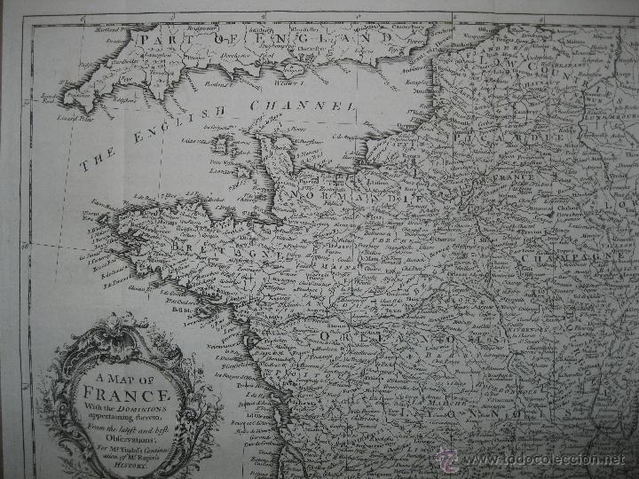 Arte: Mapa de Francia, 1750. Seale/ Tindal - Foto 2