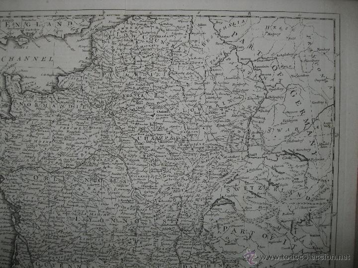 Arte: Mapa de Francia, 1750. Seale/ Tindal - Foto 3