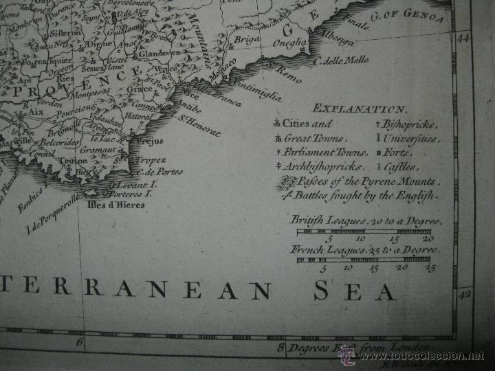 Arte: Mapa de Francia, 1750. Seale/ Tindal - Foto 6