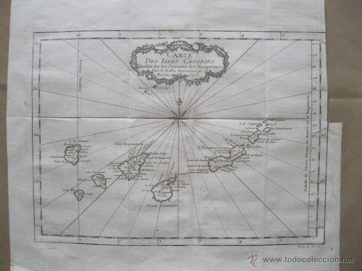 Arte: Mapa de las Islas Canarias, 1746.Bellin - Foto 2