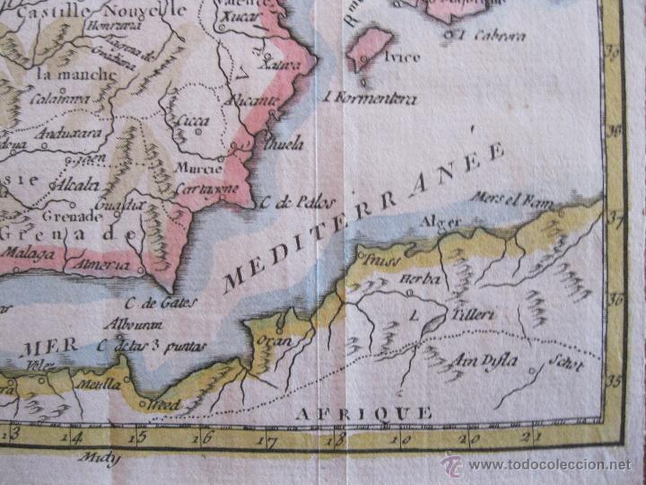 Arte: Mapa de Espa&ntilde;a, 1781.Vaugondy - Foto 4