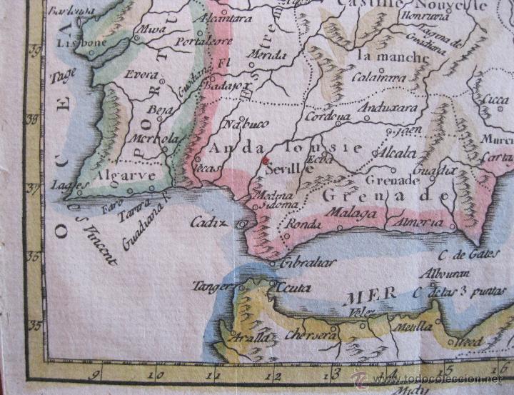 Arte: Mapa de Espa&ntilde;a, 1781.Vaugondy - Foto 5