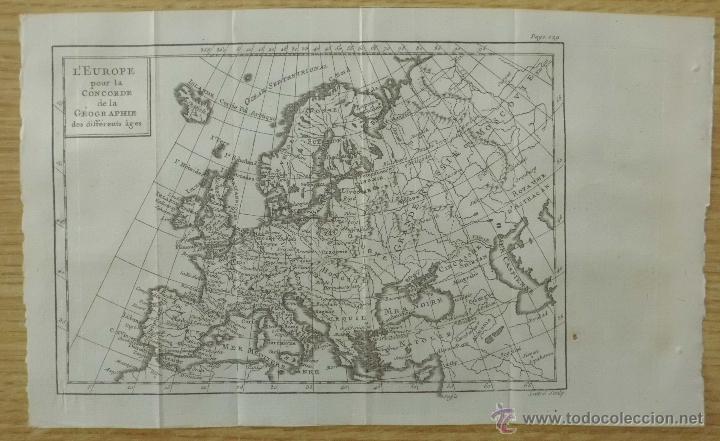 Arte: Mapa de Europa, 1785.Pluche - Foto 1