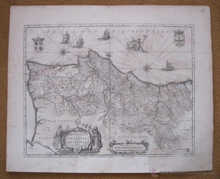 MAPA DE PORTUGAL, 1650. JANSSONIUS (Arte - Cartografía Antigua (hasta S. XIX))