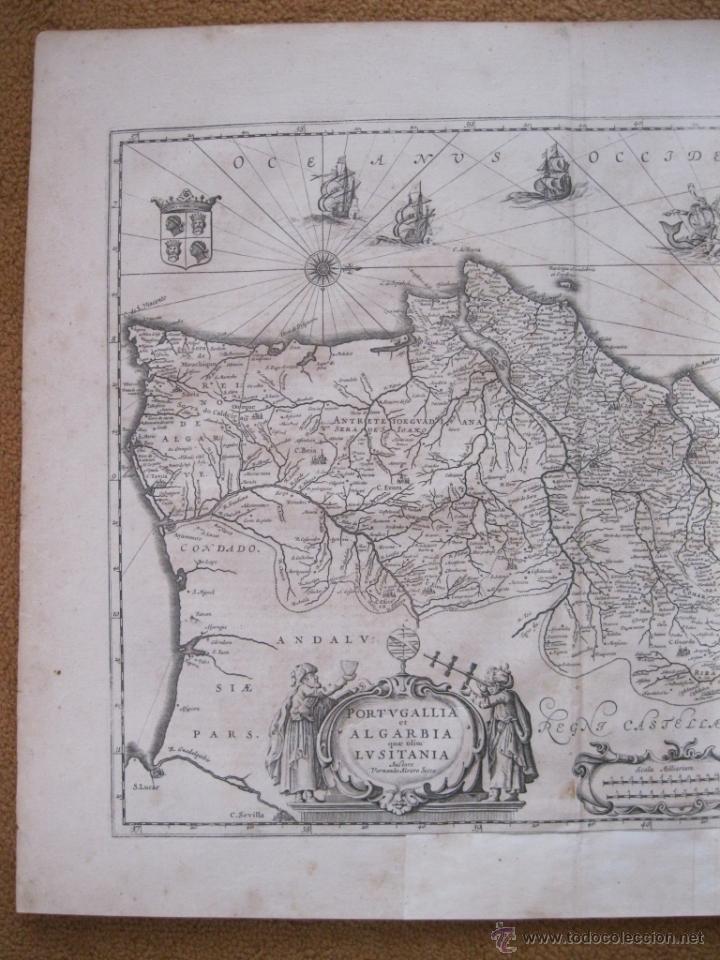 Arte: Mapa de Portugal, 1650. Janssonius - Foto 4 - 48810645