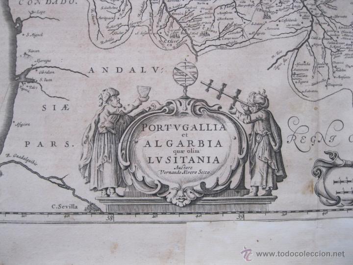 Arte: Mapa de Portugal, 1650. Janssonius - Foto 6 - 48810645
