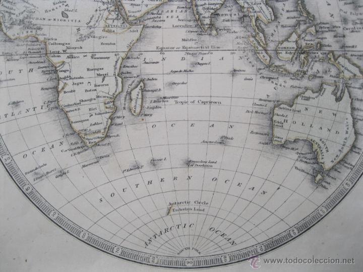 Arte: Mapa del Hemisferio Oriental.1860 - Foto 5
