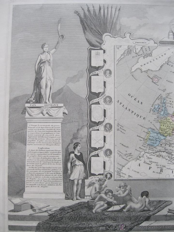 Arte: Mapa de Europa, 1850. Levasseur - Foto 4