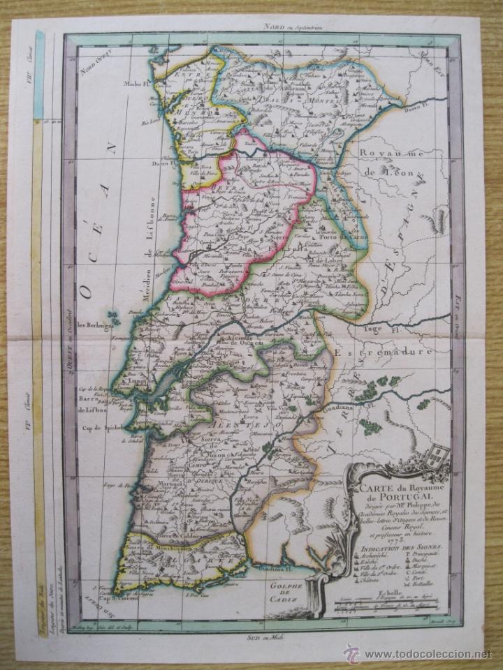 Arte: Mapa de Portugal, 1773. Moithe - Foto 1