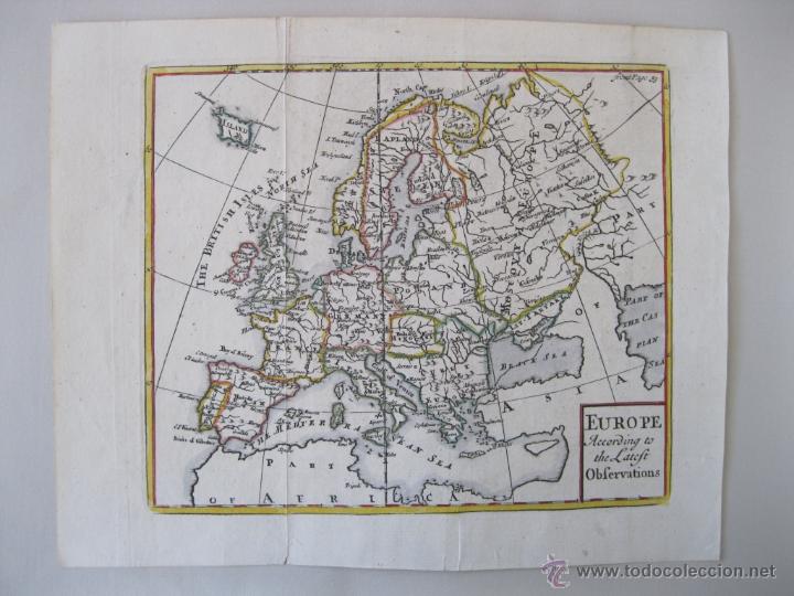 Arte: Mapa de Europa, 1744. Senex - Foto 1