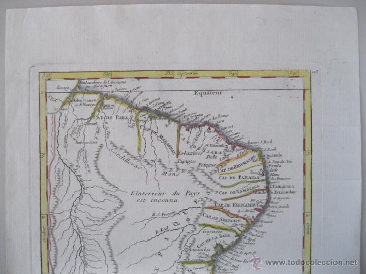 Arte: Mapa de Brasil, 1749. Vaugondy - Foto 4