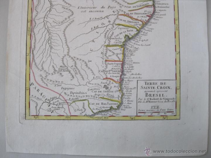 Arte: Mapa de Brasil, 1749. Vaugondy - Foto 5