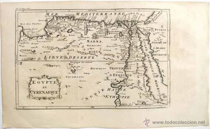 Arte: Mapa de Egipto, 1686. Cellarius - Foto 1