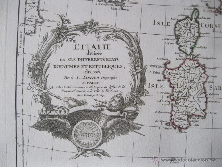 Arte: Mapa de Italia, 1770. Janvier - Foto 2