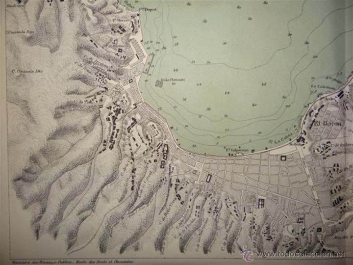 Arte: Mapa de Valpara&iacute;so (Chile), 1880. A. Simon - Foto 2