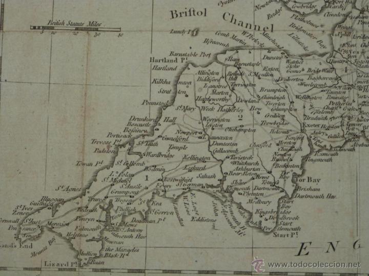 Arte: Mapa de Inglaterra, 1760. Kitchin - Foto 6