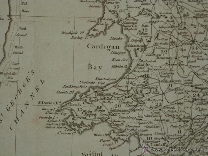 Arte: Mapa de Inglaterra, 1760. Kitchin - Foto 12