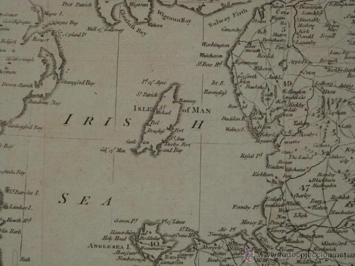 Arte: Mapa de Inglaterra, 1760. Kitchin - Foto 15