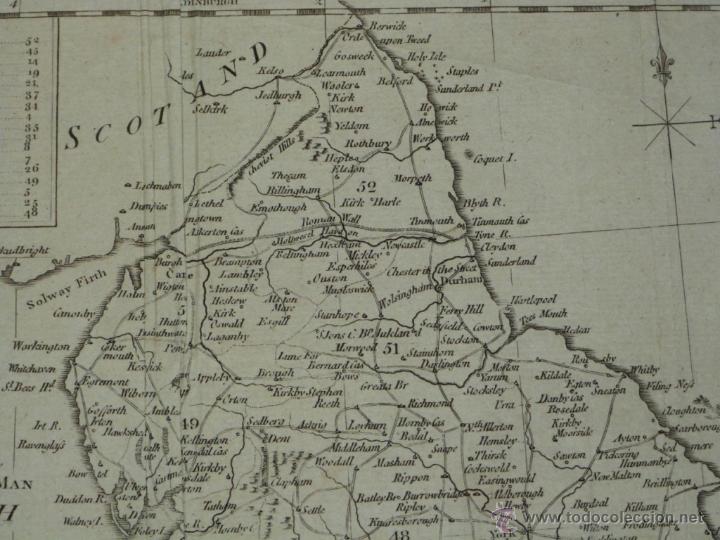 Arte: Mapa de Inglaterra, 1760. Kitchin - Foto 16