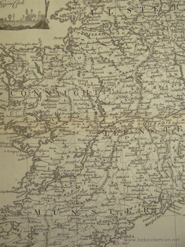 Arte: Mapa de Irlanda, 1797. Pazzini - Foto 5