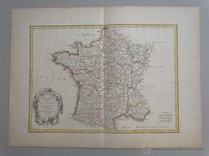 Arte: Mapa de Francia, 1786. Bonne - Foto 1