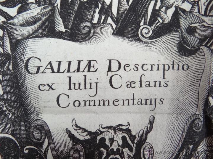 Arte: Mapa de Francia romana, 1680. - Foto 4