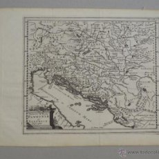 Arte: MAPA DE ITALIA, ESLOVENIA, CROACIA Y HUNGRÍA, 1697. J. SENEX
