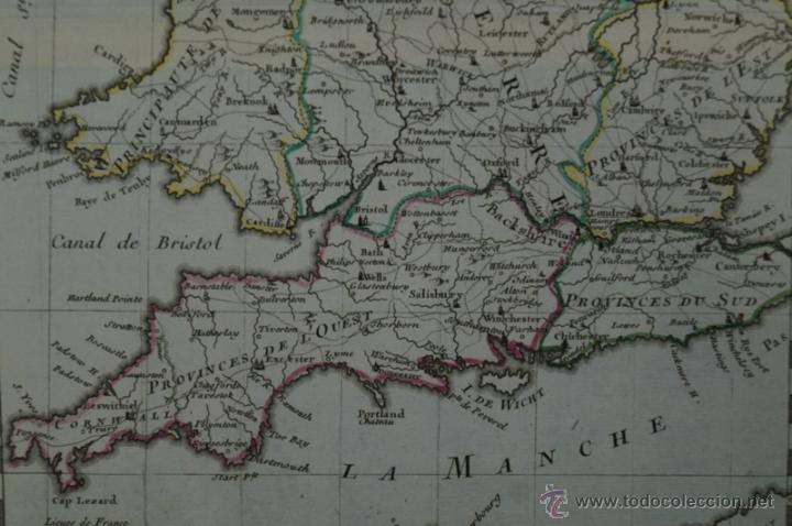 Arte: Mapa de Inglaterra, 1750. Le Rouge - Foto 4