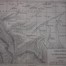 Arte: MAPA DE PAUCARTAMPU Y CARAVAYA PERU AÑO 1872. Lote 53542457