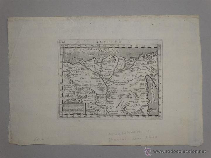 Arte: Mapa de Egipto, 1600. G.A. Magini - Foto 1