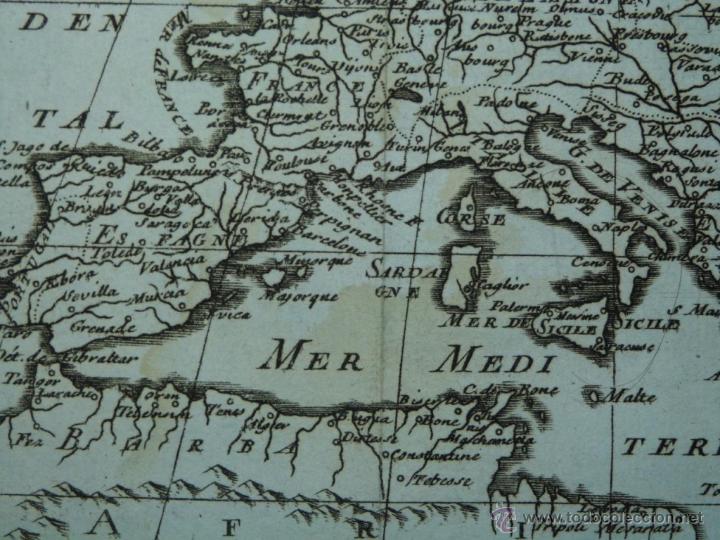 Arte: Mapa de Europa, 1740. Nicol&aacute;s Sanson - Foto 3