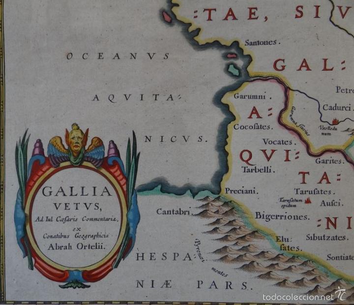 Arte: Antiguo mapa de Francia, 1663. Ortelius - Foto 2
