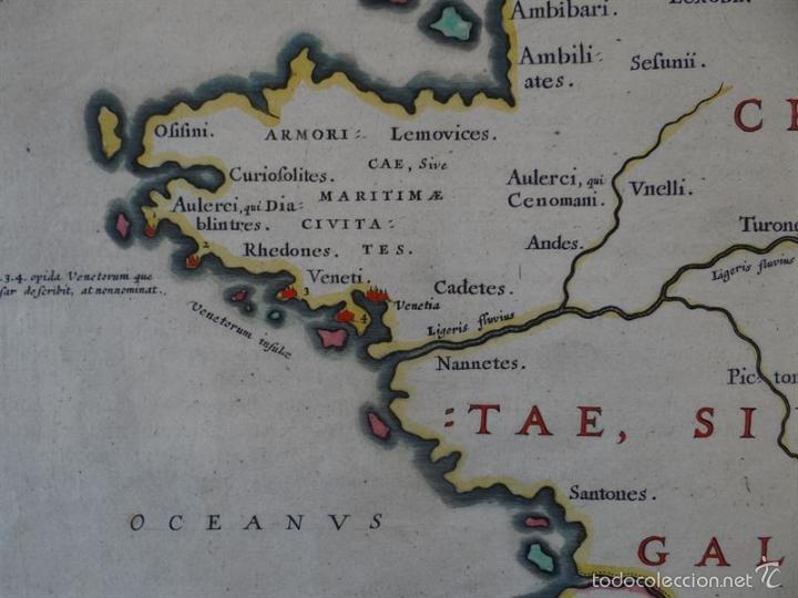 Arte: Antiguo mapa de Francia, 1663. Ortelius - Foto 5